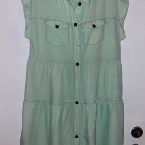 Umgee Mint Green Tee Shirt knee length Dress